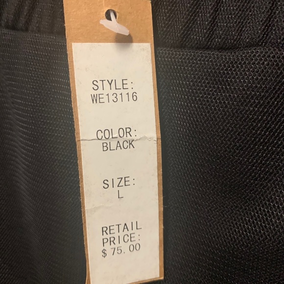 Black Mini Skirt with Sheer Overlay - Picture 3 of 3